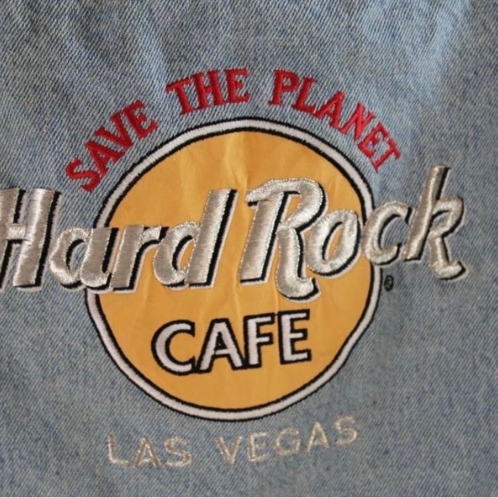 Vintage Large Hard Rock Cafe Lee Jean Jacket - Picture 5 of 12